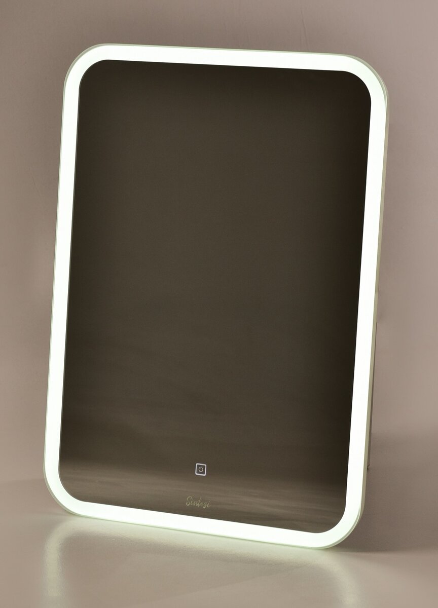 Изображение товара Зеркало Sintesi Bono 60 x 80 см, с Led подсветкой, белый, SIN-SPEC-BONO-60