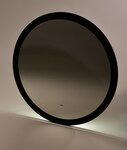 Зеркало Sintesi Callisto 80 x 80 см, с Led подсветкой, черный матовый, SIN-SPEC-CALLISTO-80 - фото 1