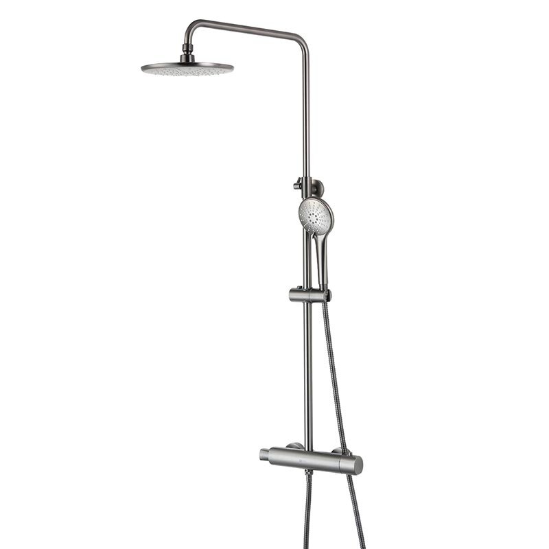 Изображение товара Душевая система Lemark Bronx LM3770GM с термостатом графит