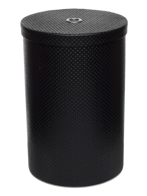 Изображение товара Корзина для белья круглая Camelos декор точки черная хром PBLH-R