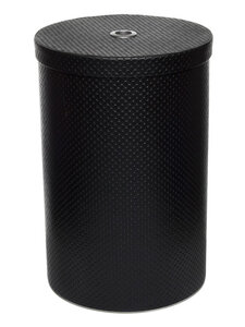 Изображение товара Корзина для белья круглая Camelos, декор точки, черный/хром, PBLH-R