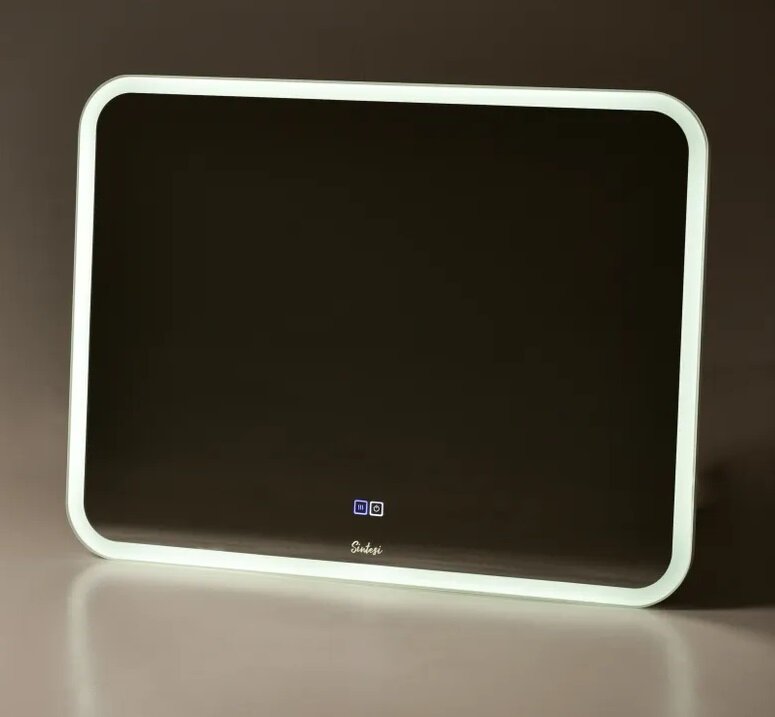 Изображение товара Зеркало Sintesi Jano 80x60 см с Led подсветкой и подогревом, IP44, белое