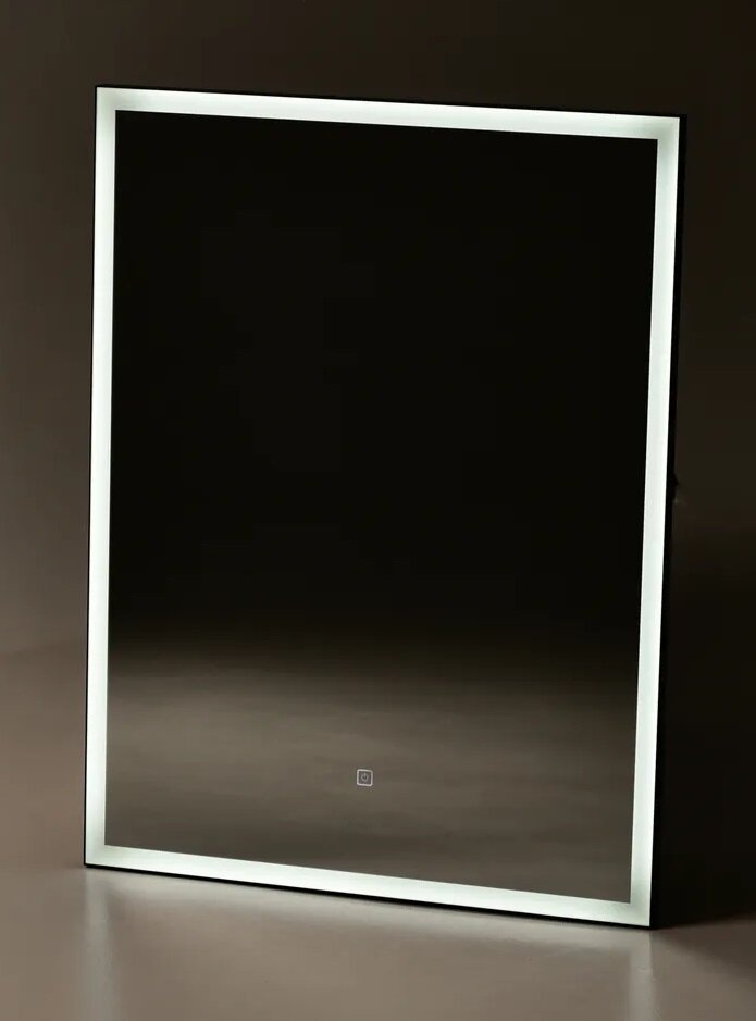 Изображение товара Зеркало Sintesi Kanto 60 x 80 см с LED подсветкой черный матовый