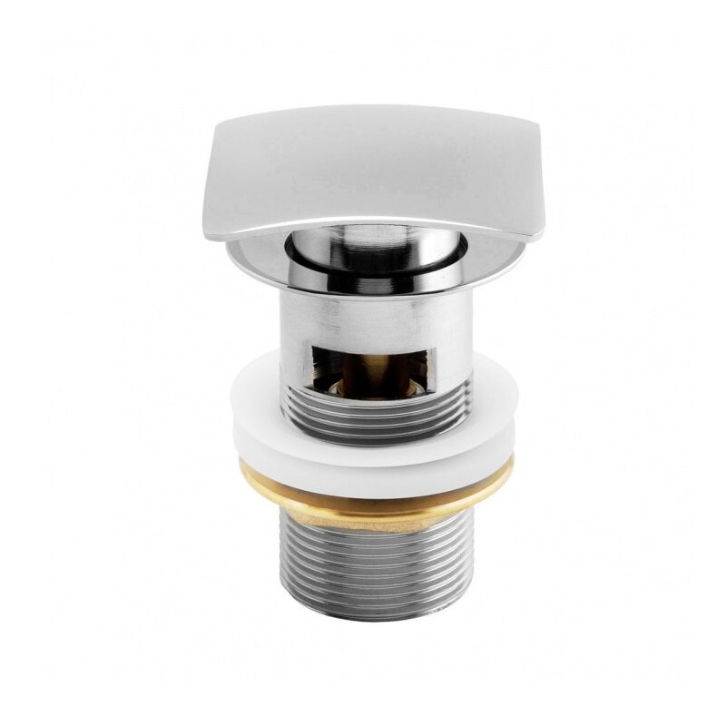 Изображение товара Донный клапан Allen Brau Infinity Square Click-clack 1 1/4 с переливом хром Германия