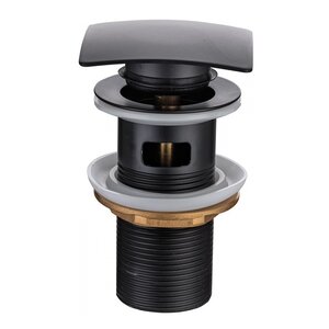 Изображение товара Донный клапан Allen Brau Infinity Square Click-clack 1 1/4 с переливом черный матовый