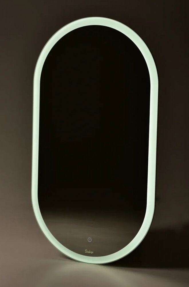 Изображение товара Зеркало с Led подсветкой Sintesi Sharme 55x100 см овальное белое
