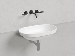 Изображение товара Раковина полувстраиваемая Salini Marea 01 64,5х38,7 см белая искусственный камень