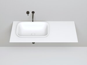 Изображение товара Раковина полувстраиваемая Salini Marea 02, 1802202M, 59,8 х 39,8 х 16 см, белый