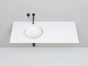Изображение товара Раковина встраиваемая Salini Marea 04, 1802204M, 42 х 42 х 12,8 см, S-stone, белый матовый