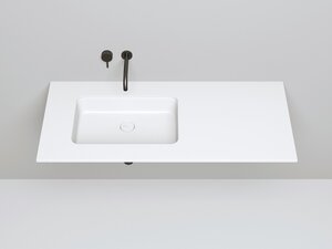 Изображение товара Раковина встраиваемая Salini Marea 09, 1802209M, 55 х 38 х 12,6 см, S-stone, цвет белый матовый