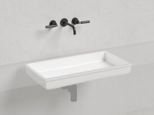 Изображение товара Раковина встраиваемая Salini Marea 10 75x40 см белая дизайн искусственный камень