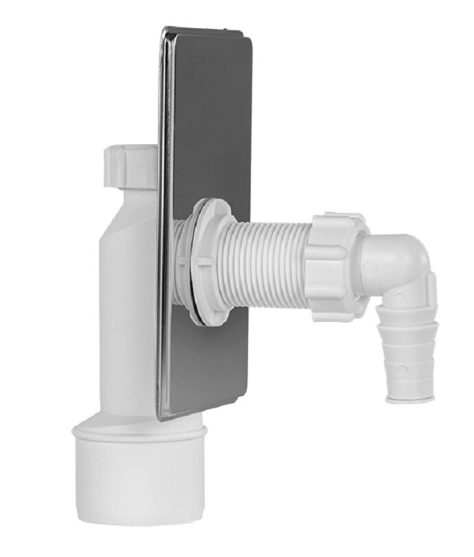 Изображение товара Сифон для стиральной машины Styron STY-511 с крышкой из нержавеющей стали