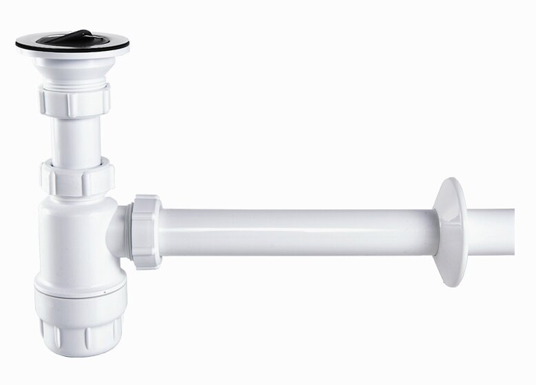 Изображение товара Сифон для раковины Styron 5/4 дюйма с водосливом и подводкой 32 мм