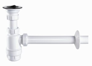 Изображение товара Сифон для раковины Styron 5/4 дюйма с водосливом, с подводкой 32 мм, STY-533