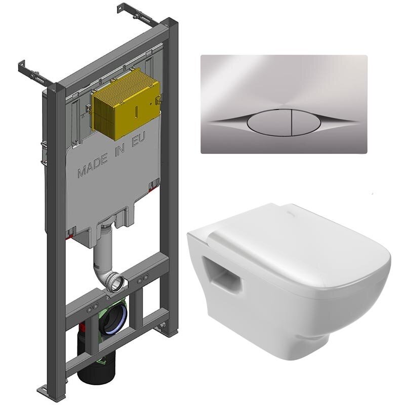 Изображение товара Jacob Delafon Struktura EDE102-00: подвесной унитаз безободковый с инсталляцией