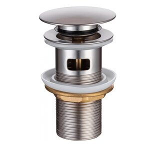 Изображение товара Донный клапан Allen Brau Priority Round Click-clack 1 1/4 с переливом, никель брашированный, 5.31023-BN