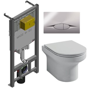 Изображение товара Инсталляция Jacob Delafon Elite EDX114RU-00 для безободкового унитаза с функцией биде и хром-клавиш