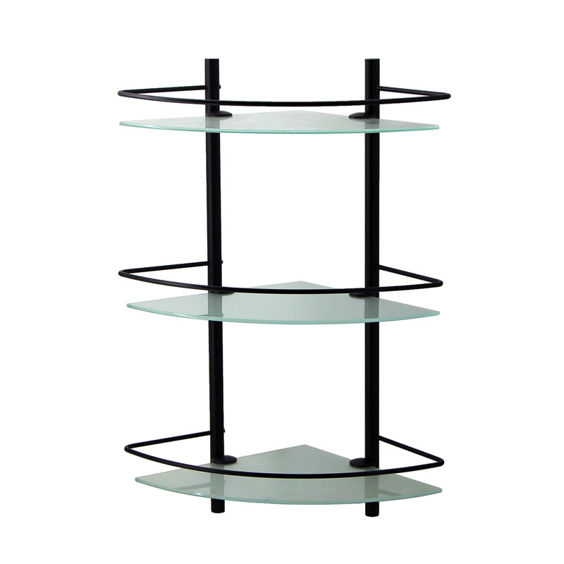 Изображение товара WasserKRAFT полка K-3133B, угловая, черный матовый, 61x30.5x30.5 см