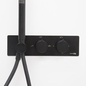 Изображение товара Термостатический смеситель WasserKRAFT Elbe для душа скрытого монтажа черный