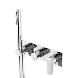 Изображение товара Смеситель скрытого монтажа WasserKRAFT Dinkel, для душа, с душевым гарнитуром, хром, 5877
