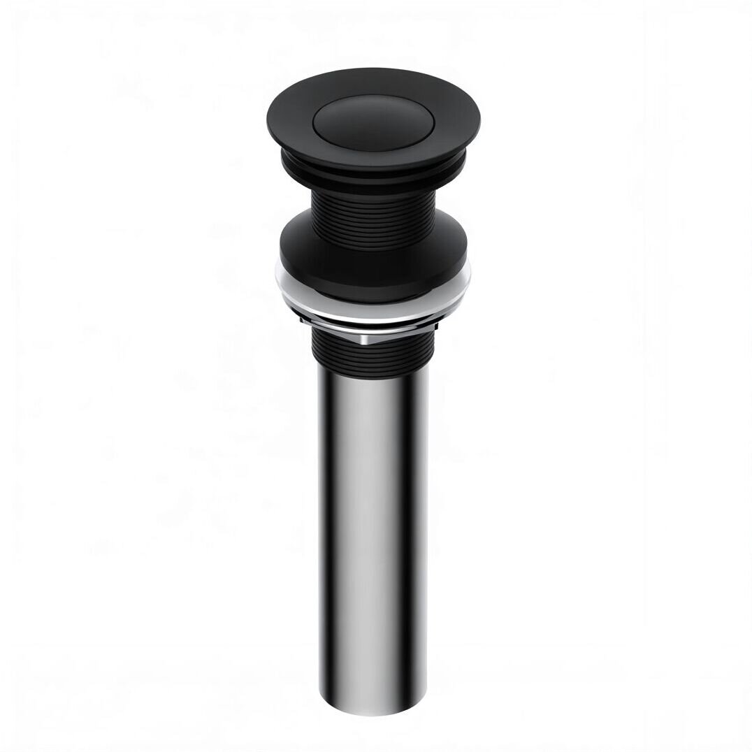 Изображение товара Донный клапан Push-up Wasserkraft, без перелива, черный/хром, A250 Изображение товара Донный клапан Push-up Wasserkraft, без перелива, черный/хром, A250