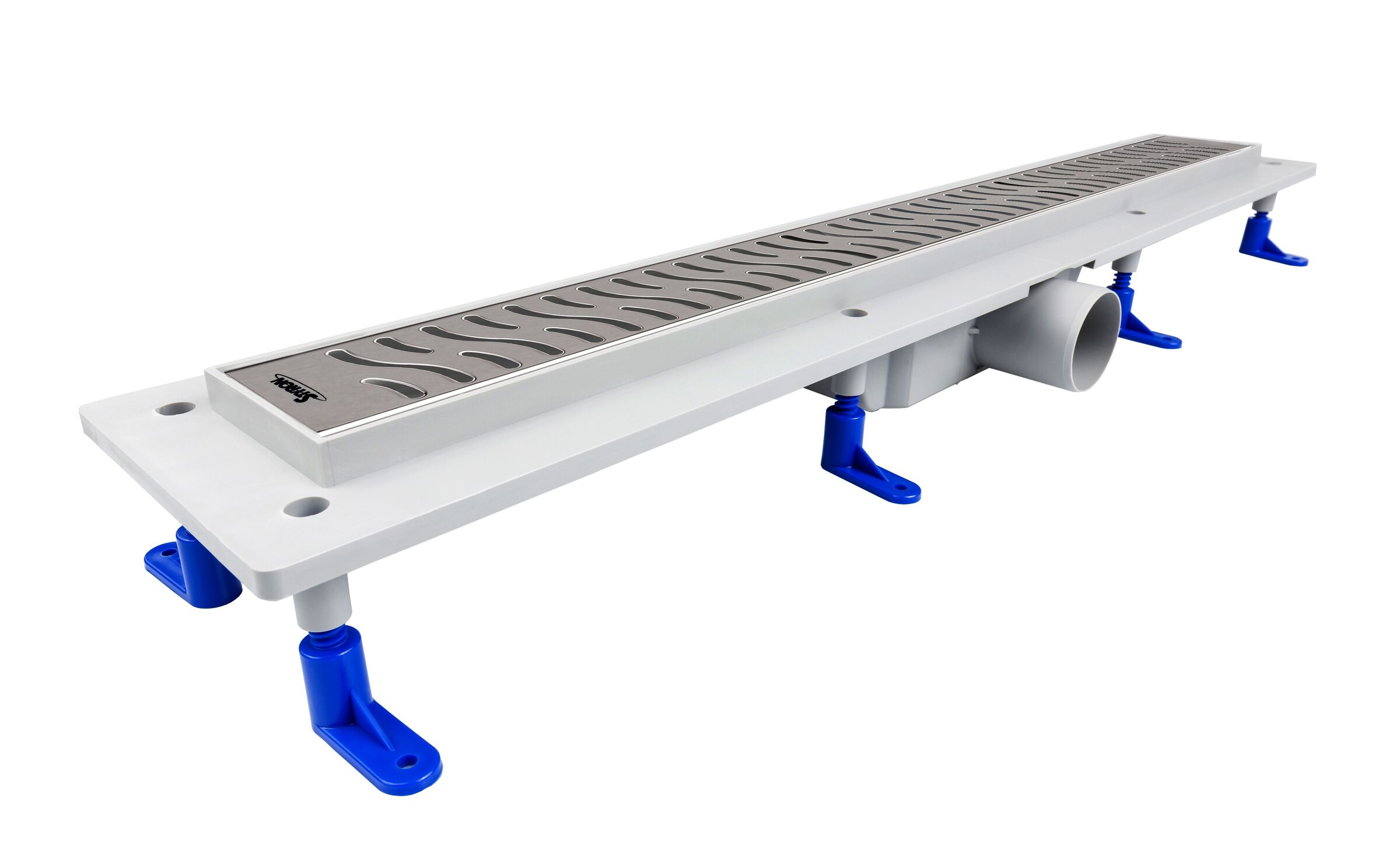 Изображение товара Водоотводящий желоб с порогами Styron для 70 см перфорированной решетки, STY-H-70