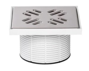 Изображение товара Душевой трап Styron с решеткой из нержавеющей стали 15x15 см STY-505