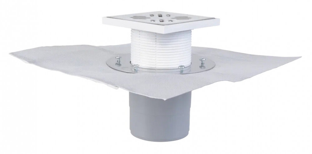 Изображение товара Сливной трап Styron STY-600-112-52 с нижней подводкой и решеткой 110/50 мм