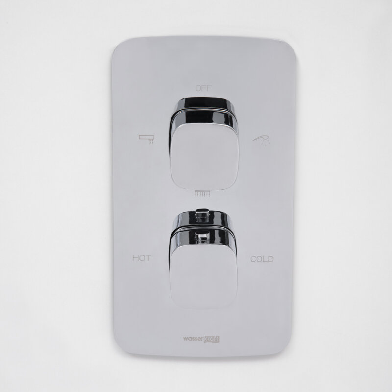 Изображение товара Смеситель скрытого монтажа WasserKRAFT Naab термостатический хром