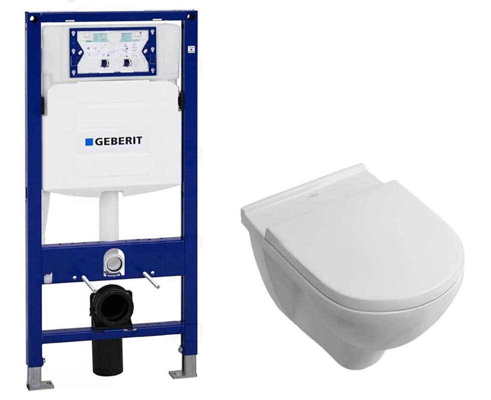 Изображение товара Инсталляция Geberit Duofix c унитазом Villeroy&Boch O.novo 5660H101 подвесной с сиденьем микролифт