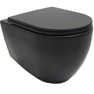 Изображение товара Подвесной унитаз Allen Brau Reality 4.32006.31 безободковый, черный матовый
