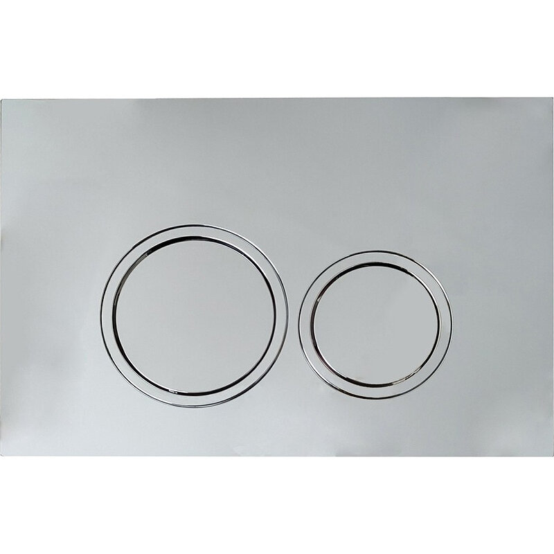 Изображение товара Клавиша смыва Ceruttispa хром, круглая, 24.6x0.7x16.5 см, двухрежимная