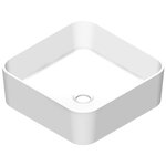 Раковина Radostone Риккарда RRIK10000 40.5 х 40.5 см, накладная, материал Stone Surface, цвет белый матовый, все покрытие матовое - фото 1