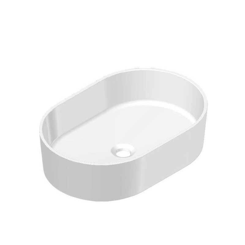 Изображение товара Раковина Radostone Элиза RELZ10000 55 х 37 см, накладная, материал Stone Surface, цвет белый матовый, все покрытие матовое