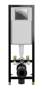 Изображение товара Инсталляция Cersanit Black 35 для подвесного унитаза, клавиша Leon хром, черный, S-IN-BLACK-Cg-w