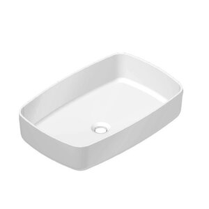 Изображение товара Раковина Radostone Рона 58x38 см накладная из Stone Surface белый матовый