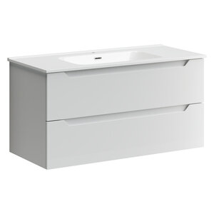 Изображение товара Тумба под раковину Sancos Norma 2.0 100, подвесная, белый глянец, NR2.0100W