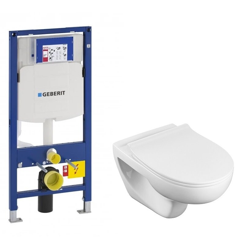 Изображение товара Унитаз Geberit Duofix + Roca Victoria Rimless подвесной с сиденьем микролифт