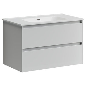 Изображение товара Подвесная тумба под раковину Sancos Cento CN80W белая глянцевая 80 см
