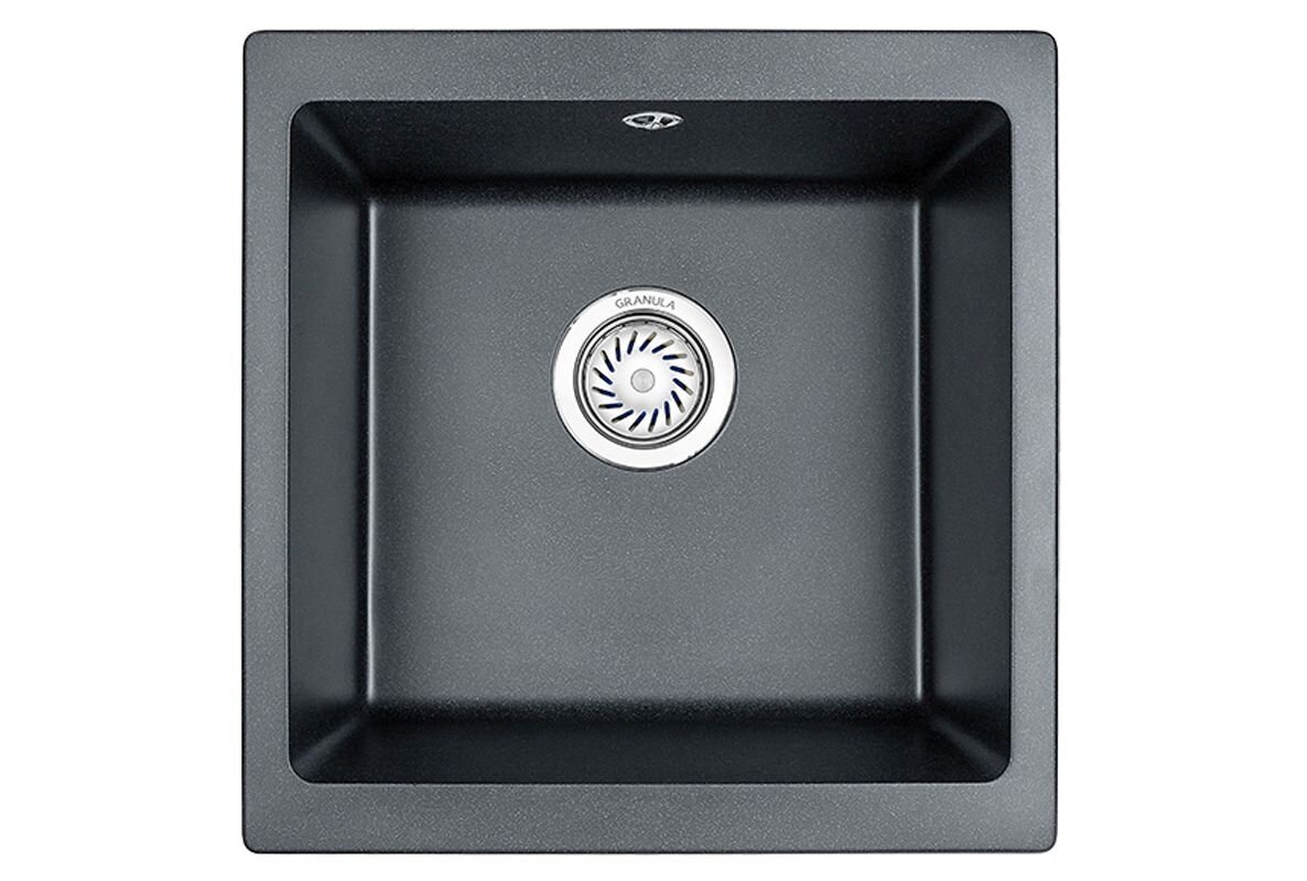 Изображение товара Кухонная мойка Granula GR-4451 4451sv черный матовый 2 раковины