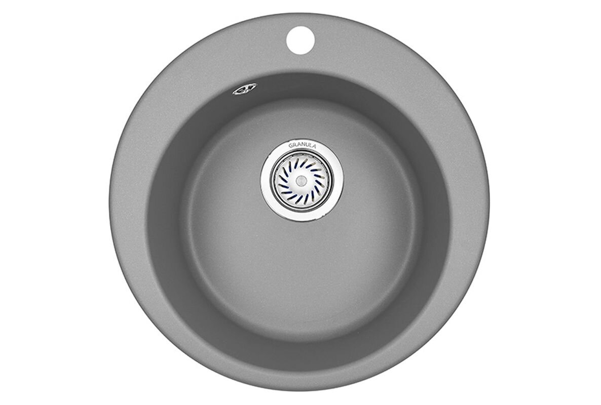 Изображение товара Кухонная мойка Granula GR-4801 4801al алюминий круглая 48 см