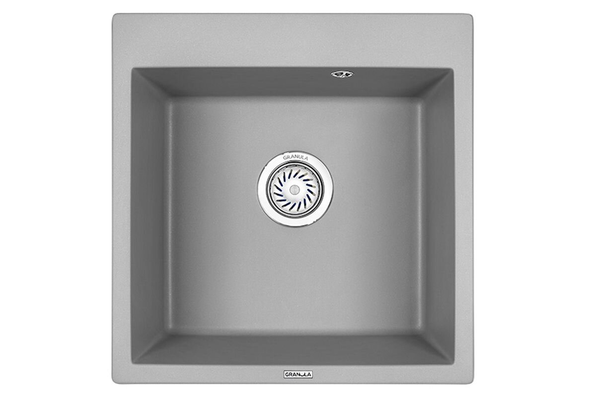 Изображение товара Кухонная мойка Granula GR-5102 5102al из алюминия, монтаж сверху, серый