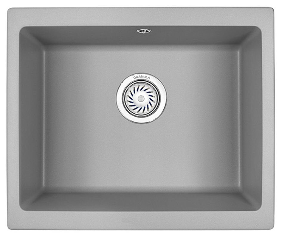 Изображение товара Кухонная мойка Granula GR-5551 5551al алюминиевая установка в кухонный шкаф