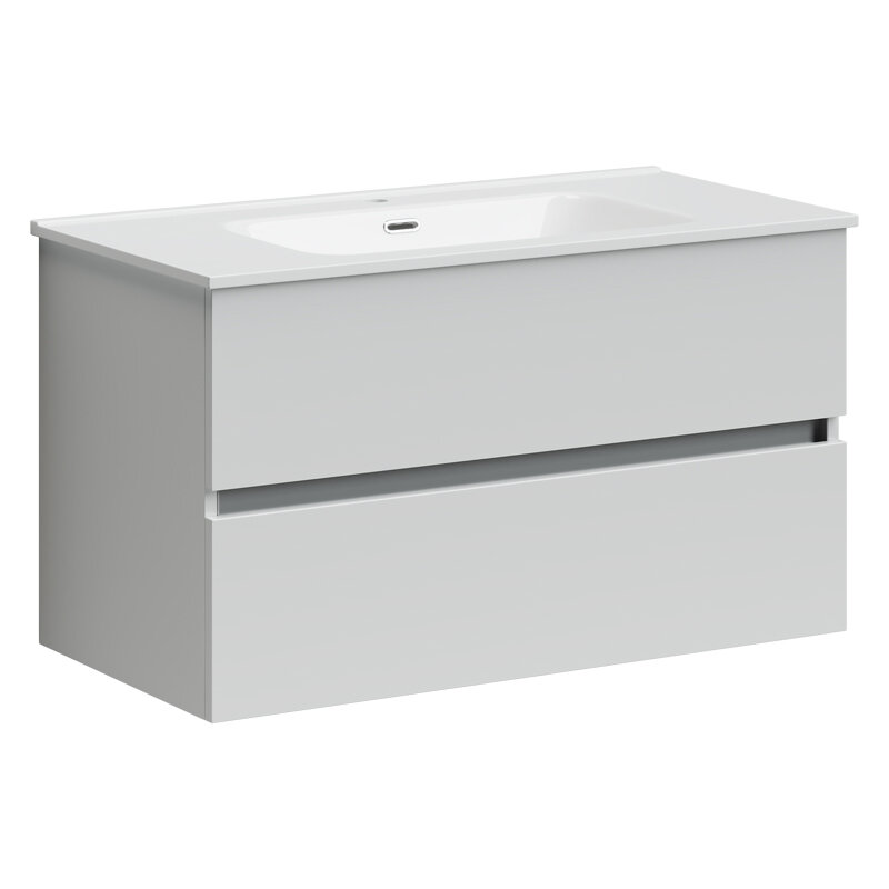 Изображение товара Тумба под раковину Sancos Urban UR90W подвесная белый глянец 89x45x55 см