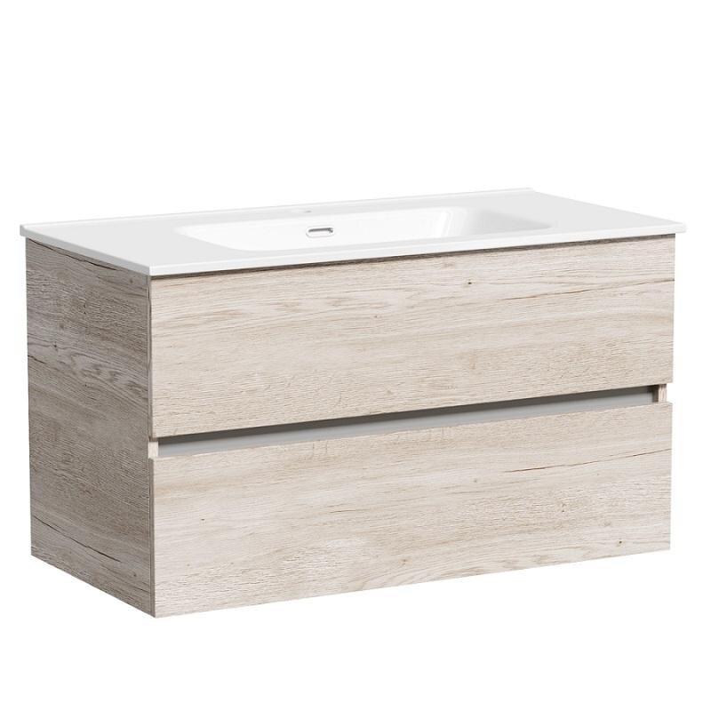 Изображение товара Тумба под раковину Sancos Urban 90 подвесная дуб галифакс натуральный