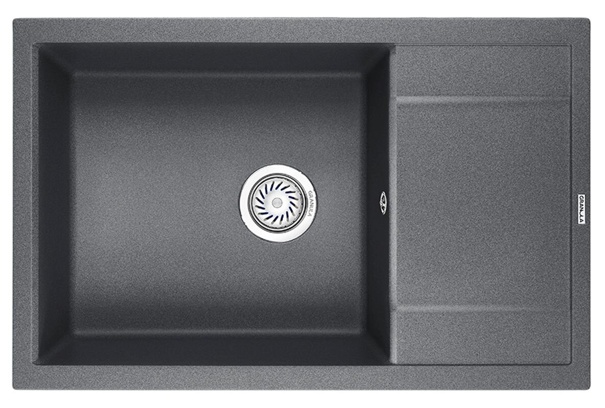 Изображение товара Кухонная мойка Granula GR-7805 7805bg - графит, накладная, 1 чаши, 50x78 см
