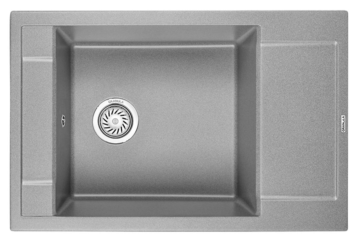 Изображение товара Кухонная мойка Granula GR-7806 7806al алюминий матовая установка сверху