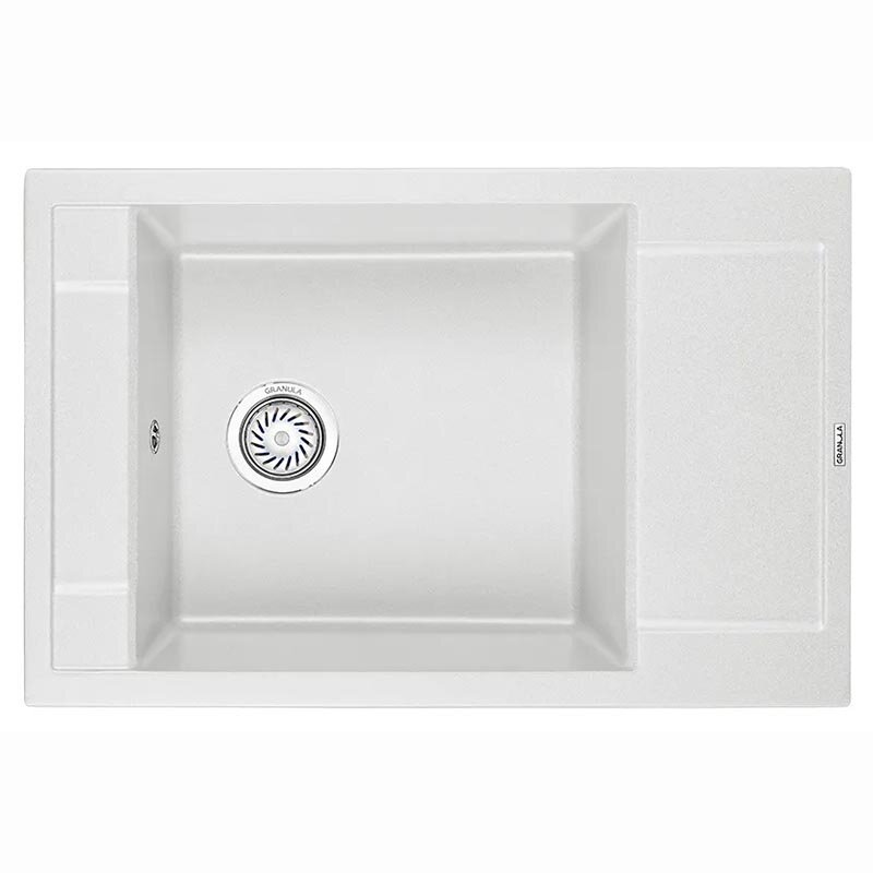 Изображение товара Кухонная мойка Granula GR-7806 7806wh арктик угловая, накладная, металл