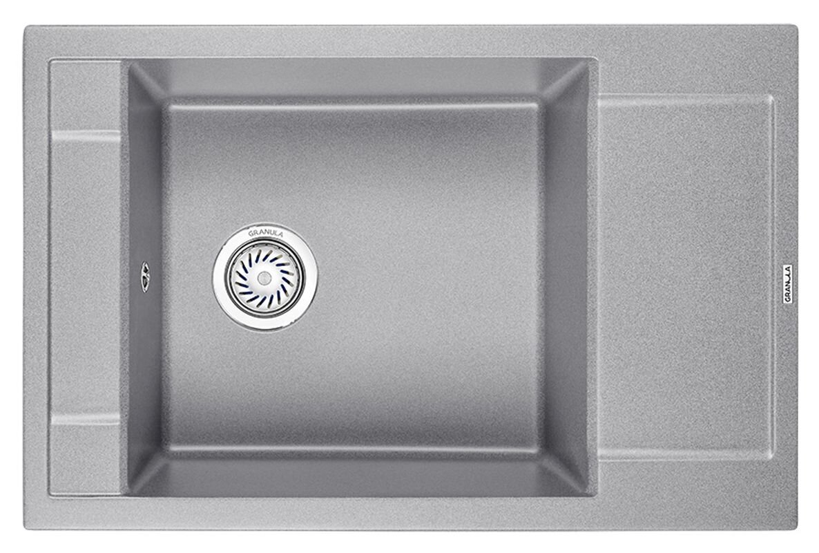 Изображение товара Кухонная мойка Granula GR-7806 базальт 78х50 см накладная угловая