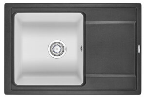 Изображение товара Кухонная мойка Granula HI-74 7401blwh, черный-арктик